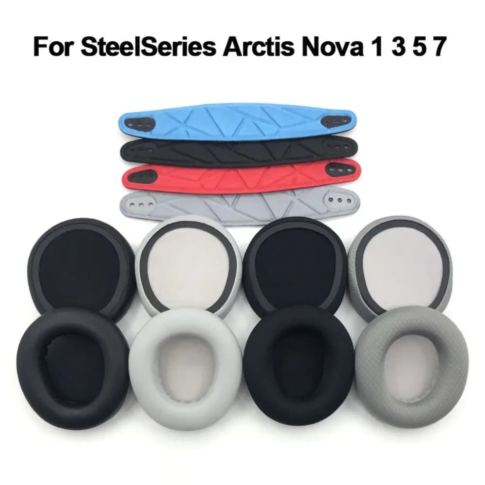 Cuscinetti di Ricambio per Cuffie da Gaming, Accessori in Schiuma per SteelSeries Arctis Nova 1 3 5 7