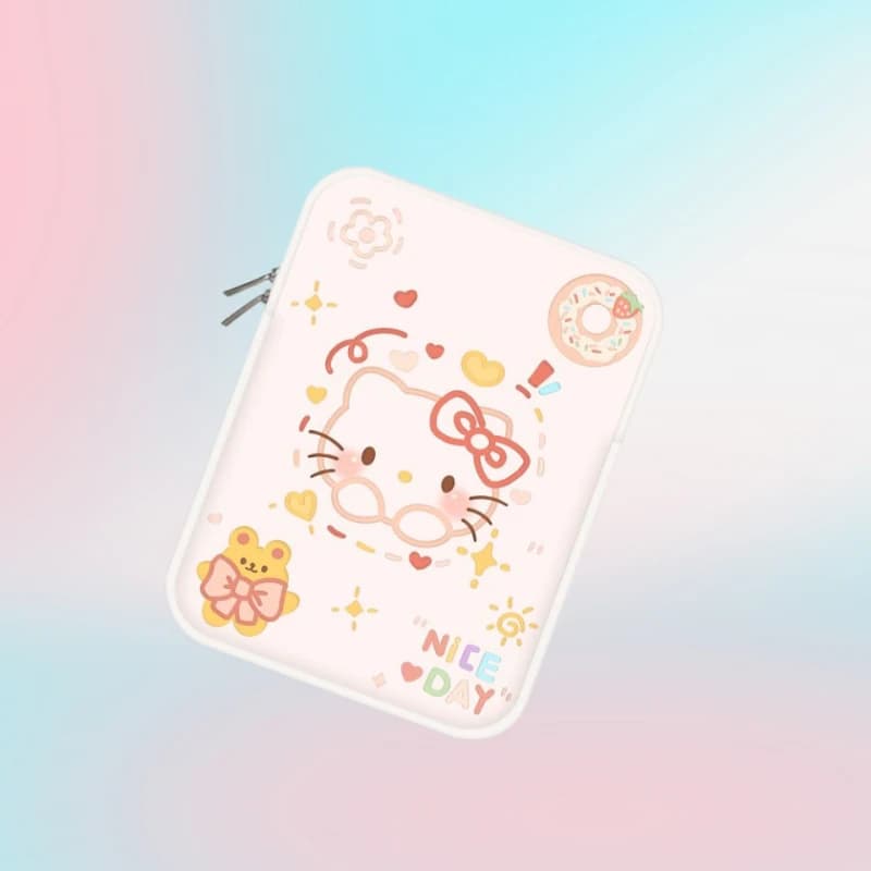 Custodia Protettiva per Laptop/Tablet in PU da 10, 11, 12, 13, 14, 15 Pollici con Design Cartoon Hello Kitty Kuromi per MacBook