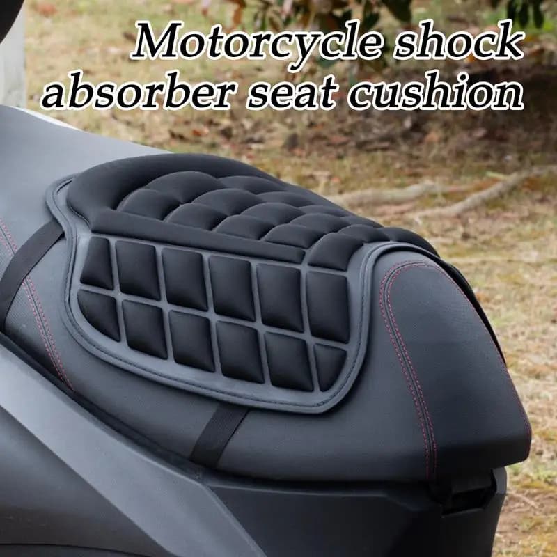 Tappetino per sedile per moto Tappetino per sedile per moto in schiuma Cuscino ammortizzante traspirante Supporto ergonomico spesso antiscivolo per lunghi viaggi