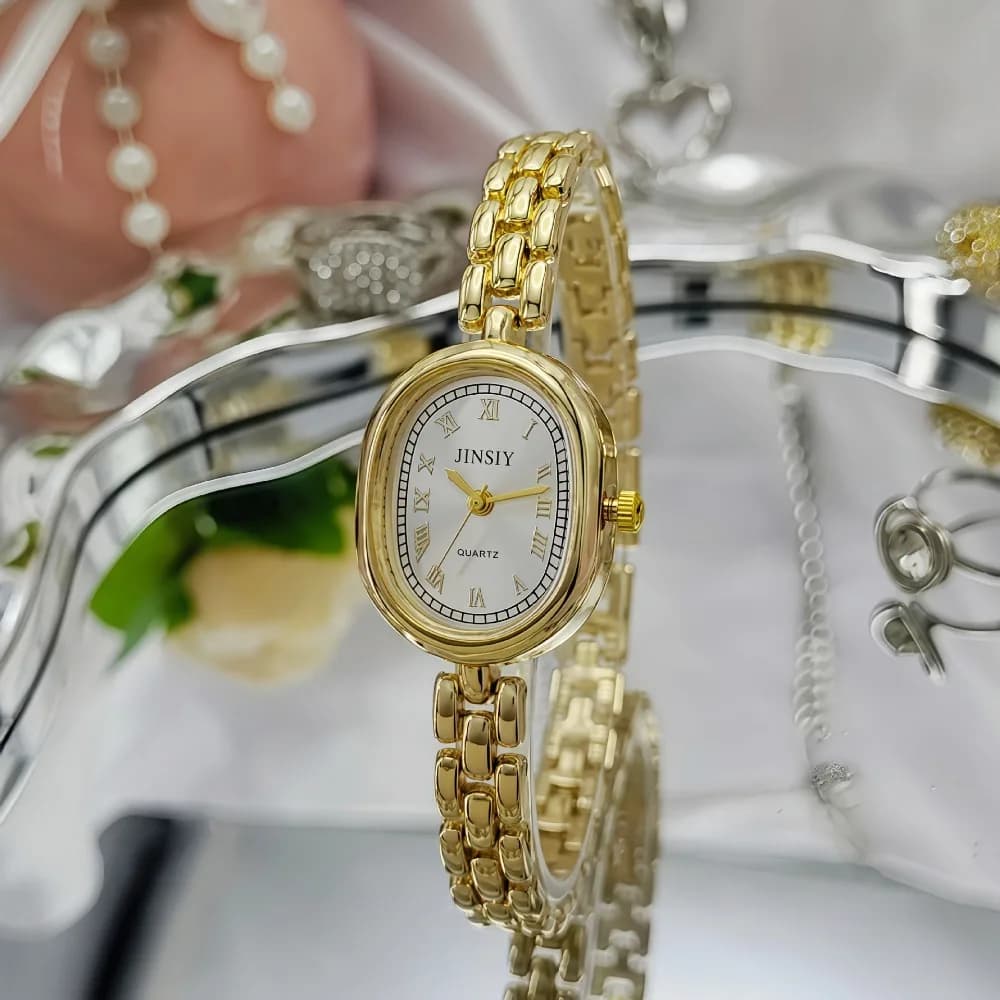 Brand Ladies Gold Watch Roman Dial Women Quartz Watch Thin Bracelet Watches Luxury Gift Wristwatches Relojes Para Mujer