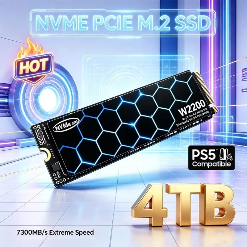 New W2200 M.2 NVMe SSD PCIe Gen4 High Performance Internal Drive - Storage Upgrade for PS5 Desktop Laptop 500GB 1TB 2TB 4TB