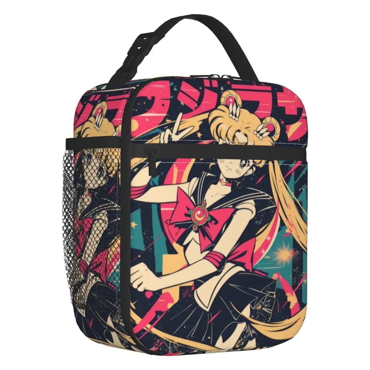Borsa Termica Personalizzata Sailor Moon Power Girl per Donne e Uomini, Contenitore Termico Riutilizzabile per Pranzo, Lavoro, Scuola, Viaggi