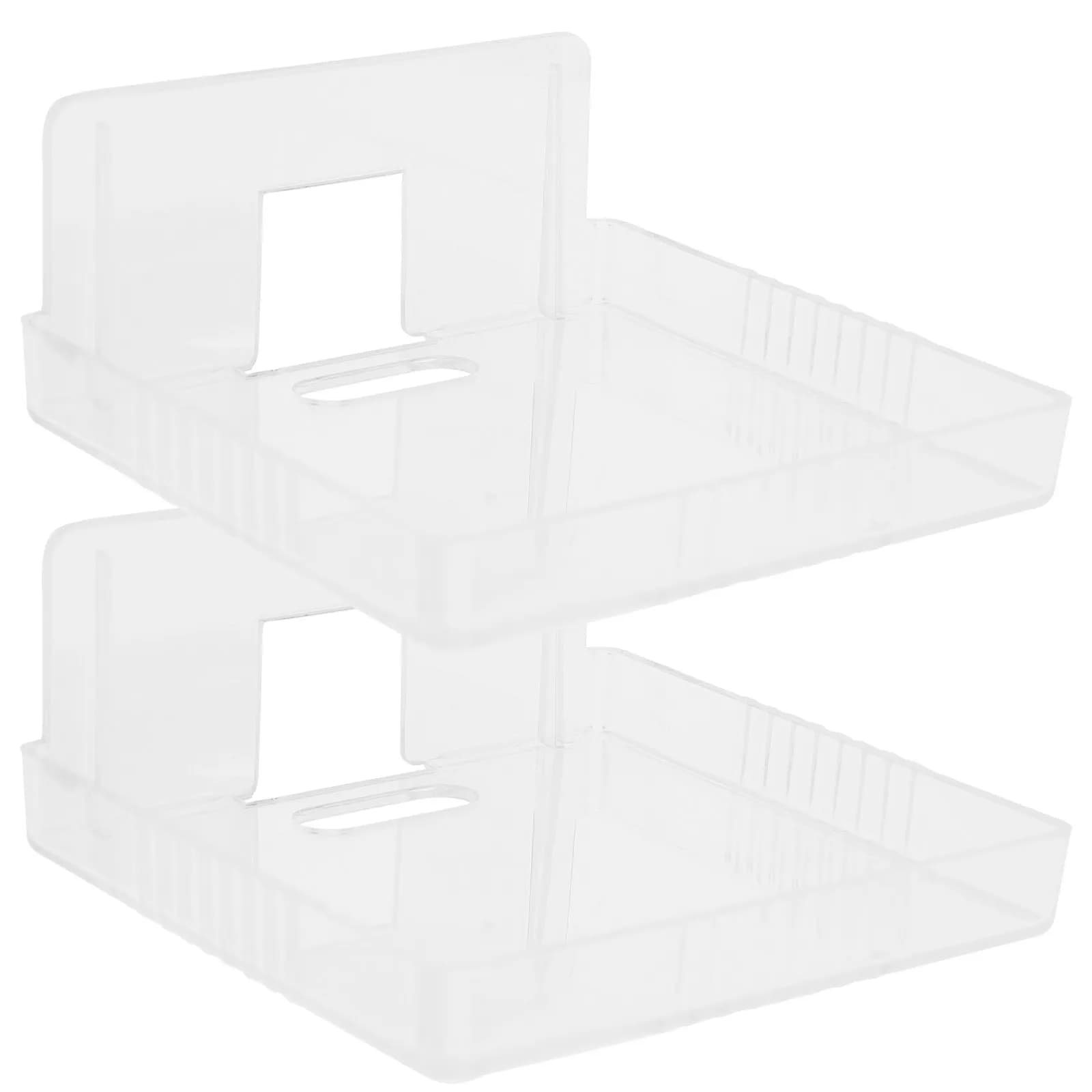2Pcs Small Transparent Wall Shelf No Drill Monitor Mount Security Camera Router Stand Holder Wall Bracket