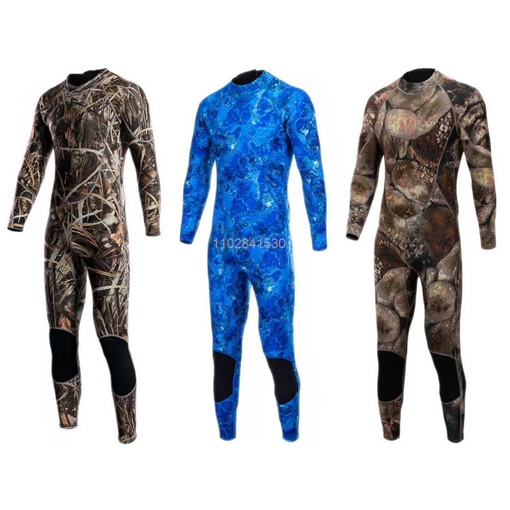 3mm Neoprene Wetsuits Full Body Camo Diving Suit Men Snorkeling Surfing Swimming Long Sleeve Keep Warm Water Wetsuits
