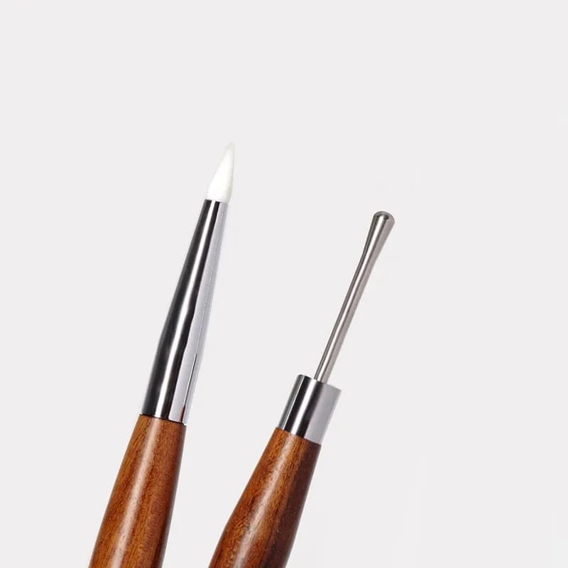 Pennello per Unghie a Doppia Testa 1/2/3 Pezzi, Spatola per Gel Unghie, Penna per Manicure, Accessorio per Estensione Unghie in Acrilico