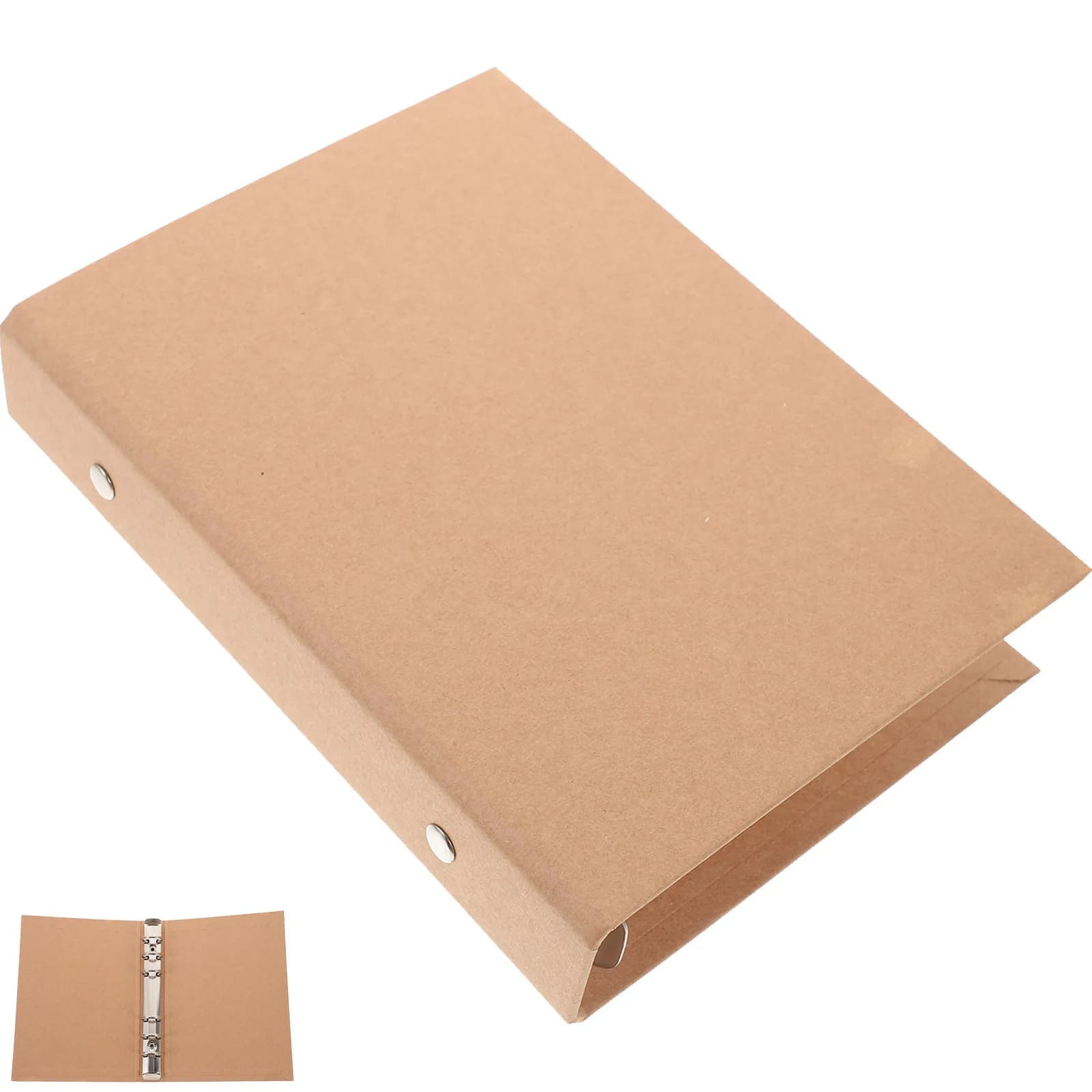 Copertina per Quaderno a Fogli Mobili A6 in Carta Kraft, Copertina Protettiva Resistente per Diario, Agenda, Appunti di Studio