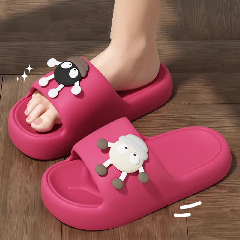 Nice slippers with Plateau Theme Carton Animated by Woman, Summer, Reading, Anti-slip for Outer, Infradito da Spiaggia, Ciabatte da Casa con Sole Morbida in EVA
