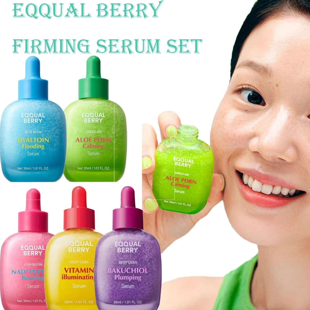 Set Siero Rassodante EQQUAL BERRY 30ml - Trattamento Coreano Profondamente Nutriente e Leggero per Idratazione, Riduzione dei Pori e delle Rughe Sottili