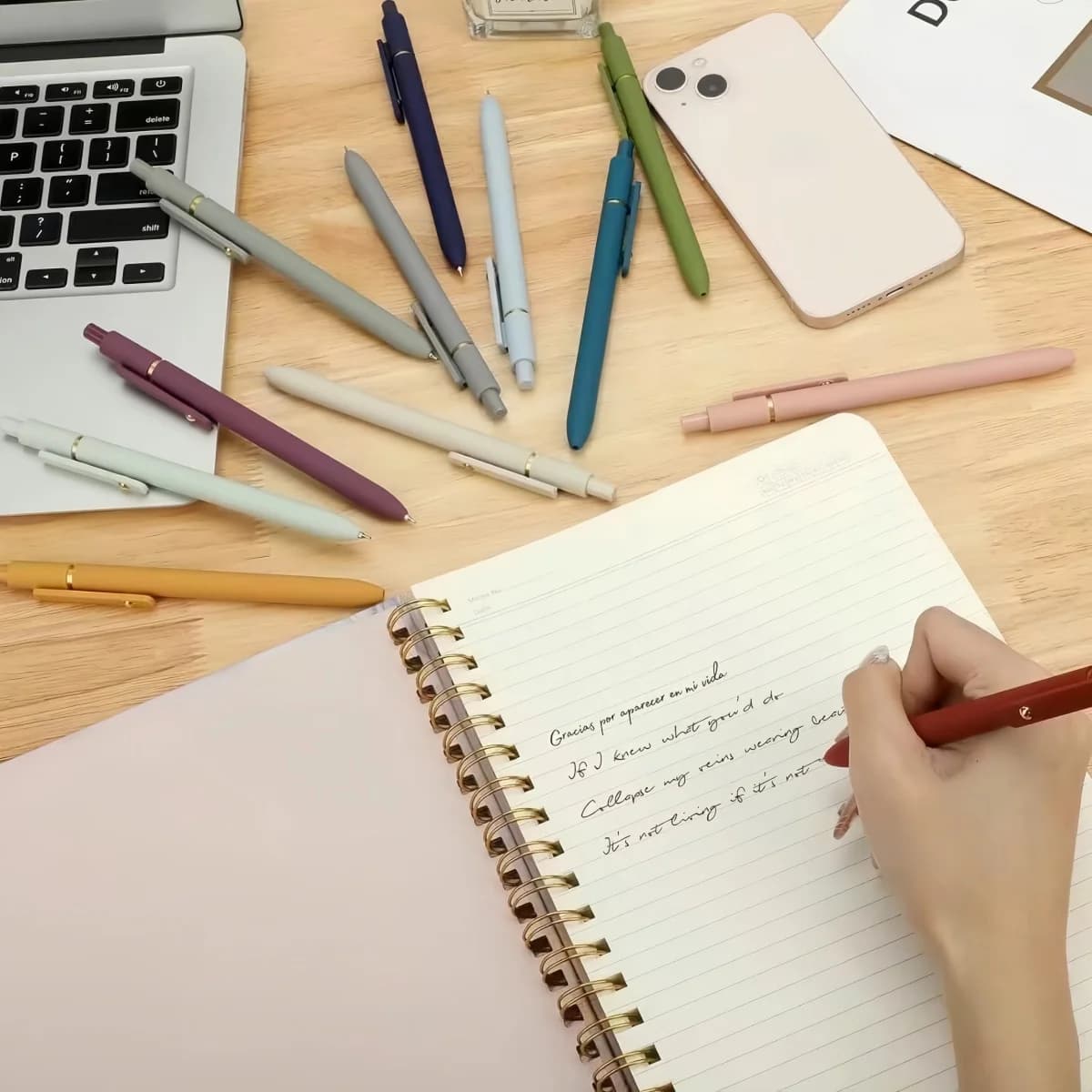 Penne Gel ZENWYTH QUICK NOTE a 4 Colori, Stile INS, Senza Residui, Clip Silenziosa, Inchiostro Anti-rottura, per Appunti, Esami e Studio