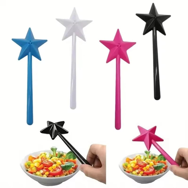Bacchetta magica ricaricabile con stella, dispenser portatile per sale, pepe, spezie, set di agitatori da cucina, forniture per barbecue, regali per feste di Halloween