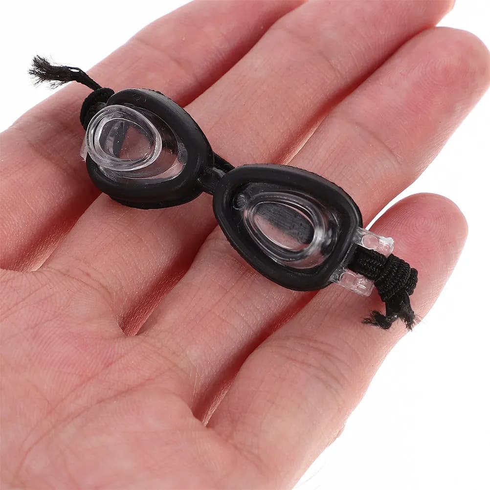 2 occhialini da nuoto in miniatura, realistici, per feste estive in piscina, occhiali minuscoli per bambini, accessori per il gioco e l'artigianato
