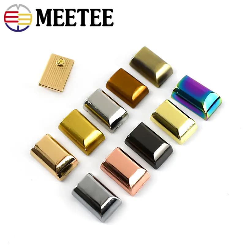 10/30 Pz Meetee Metal Hinge Pulling Coda Clip Lock Buckles Corda Spine Cable Head Screw Handbags FAI Accessories Leather Hardware
