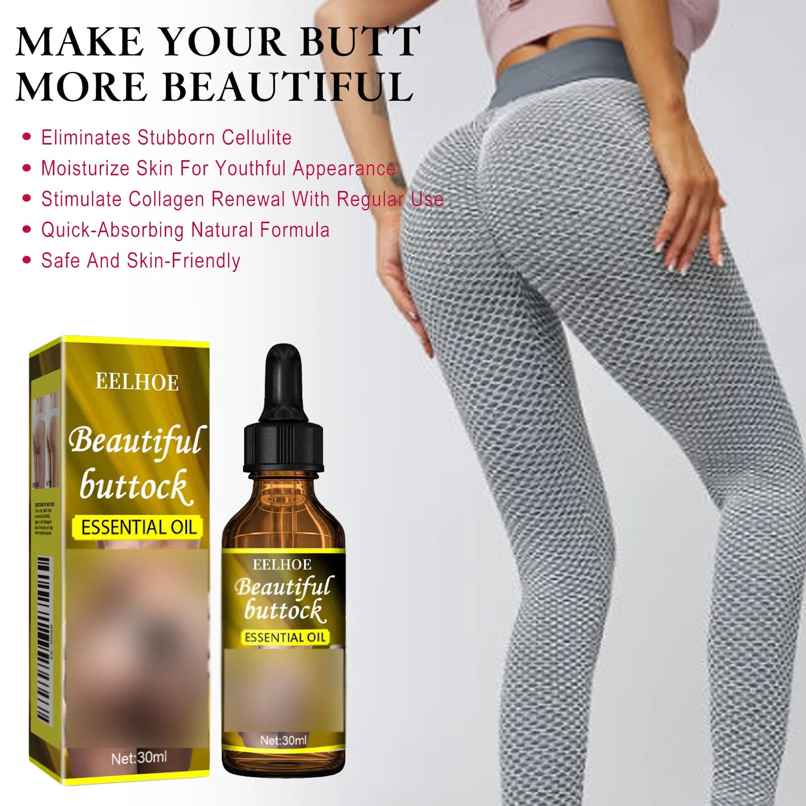 Buttock Enlargement Cream Butt Lift Up Firming Essential Oil Big Ass Enhance Hip Growth Tighten Shaping Sexy Body Care for Women