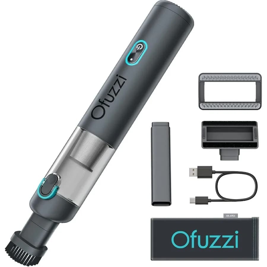 Aspirapolvere per auto H8 Apex, aspirapolvere portatile con potenza elevata 12000 Pa, ultraleggero 1,2 libbre, ricarica rapida USB-C, minimo