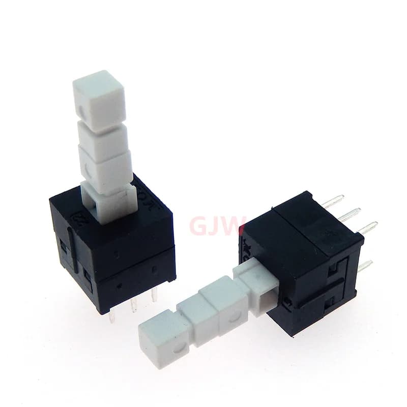 10 pz 8.5*8.5mm 6 Pin Mini Interruttore a pulsante autobloccante DIP DPDT Interruttore multimetro