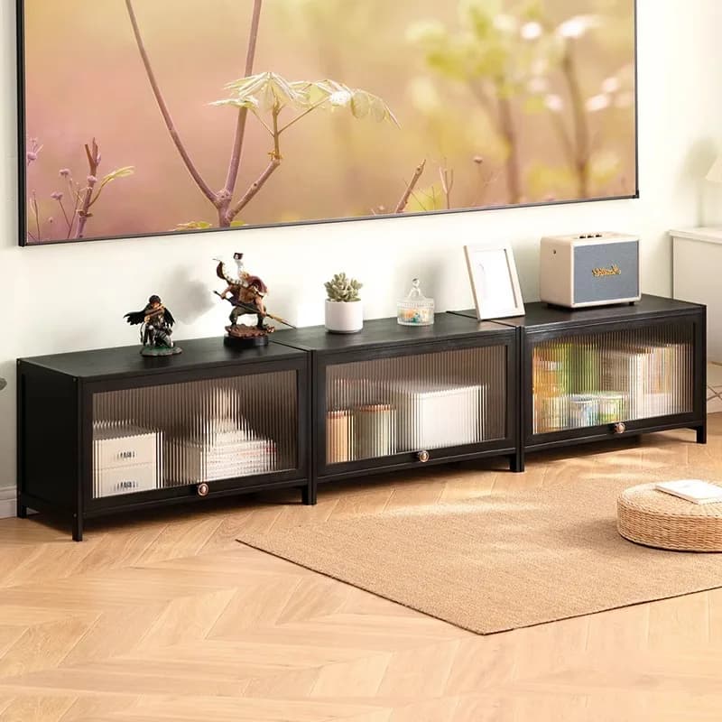 Simple living room TV cabinet home floor-to-ceiling light luxury high-end telescopic coffee table TV cabinet small apartment com