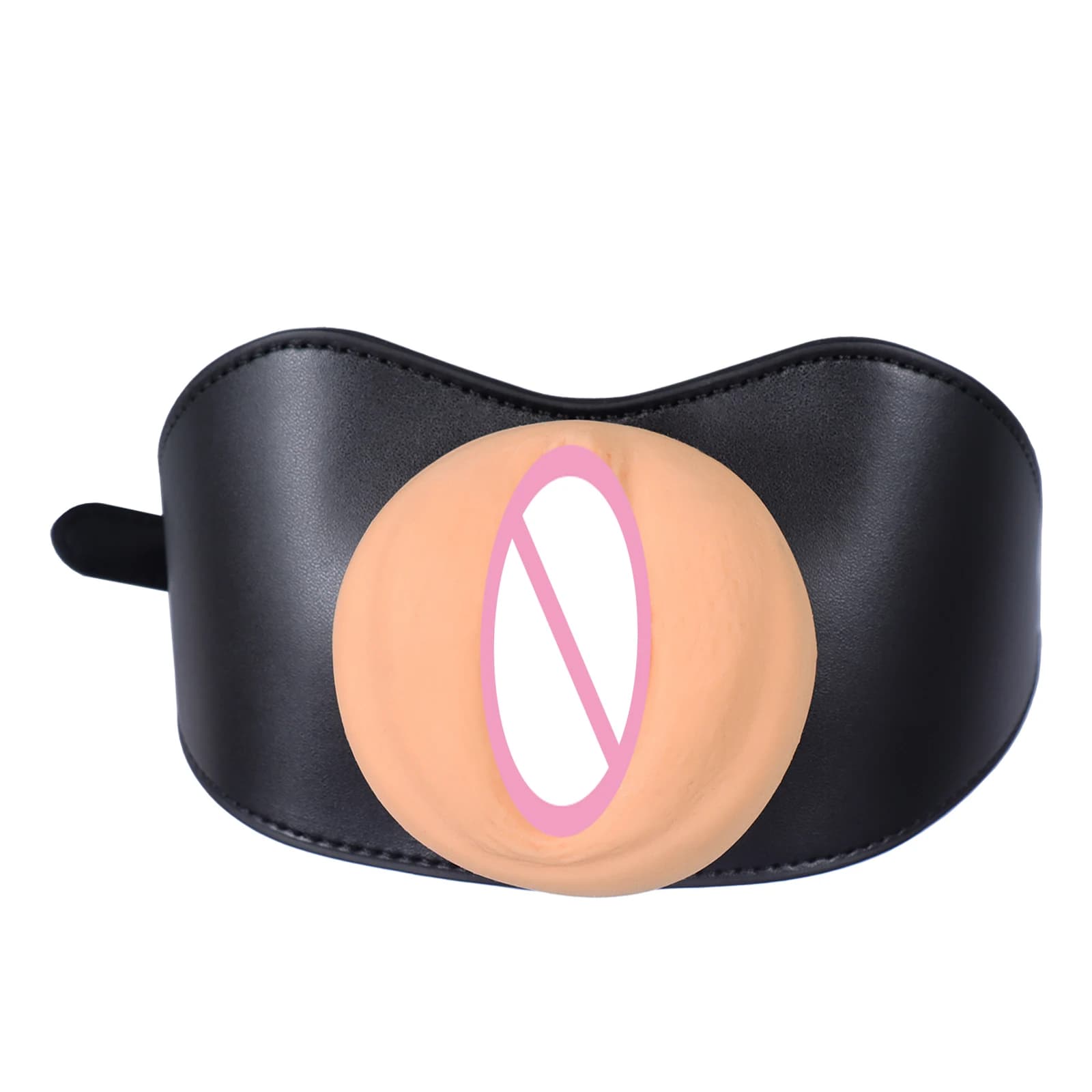 Pocket Pussy Realistic Vagina Textured Male Masturbator Adults Sex Toys For Men Blowjob Masturbation Belt Latex Mouth Restraint