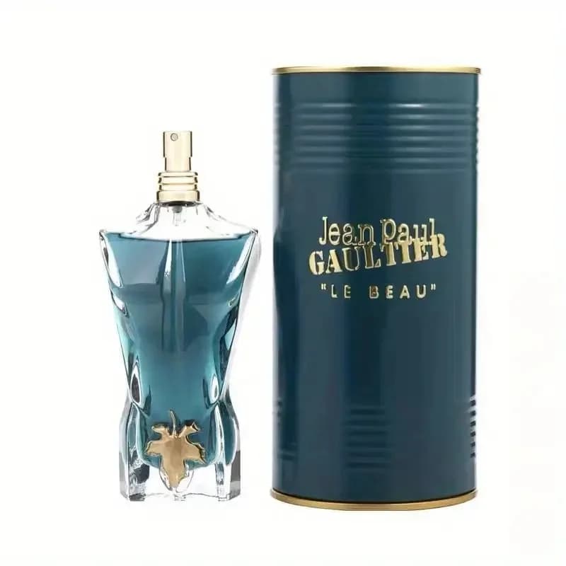 Jean Paul Gaultier Le Beau Men Perfume, Fresh Coconut Wood Fragrance, Long-Lasting Eau De Toilette, Luxury Body-Shaped Bottle, Ideal Gift for Men