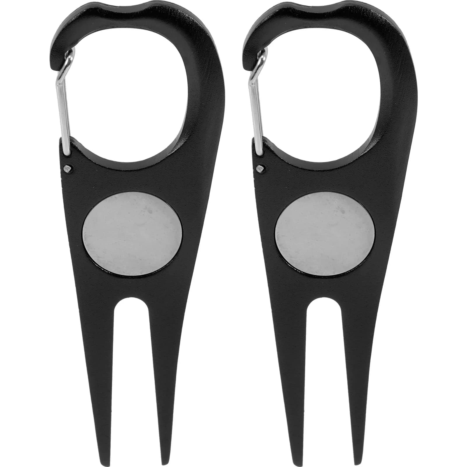 Set di 2 Forgiolini da Golf Premium Resistenti all'Usura, Strumento Portatile per Riparazione del Fairway, Accessori da Golf Compatti in Metallo