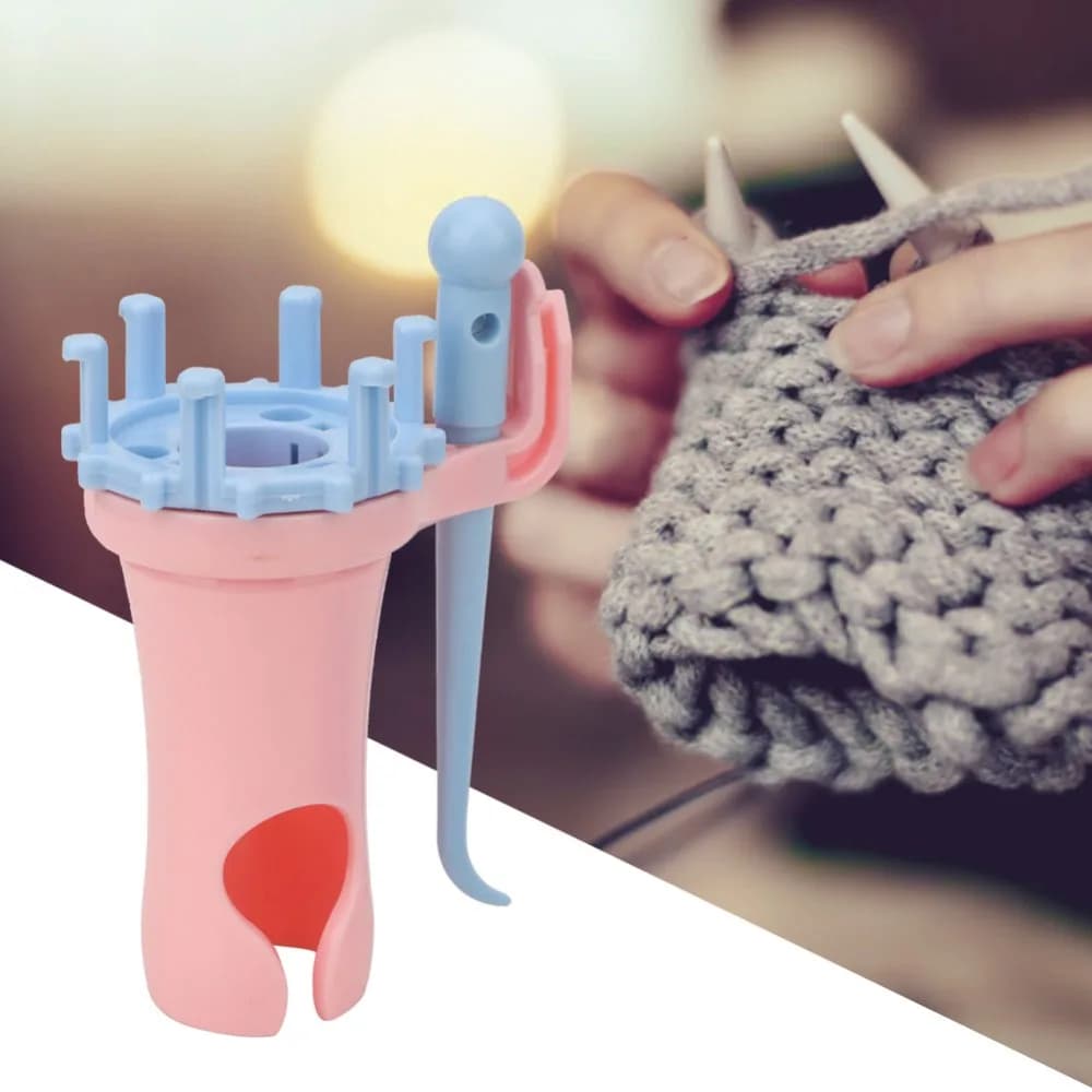 Plastic Knitting Rope Maker Included Crochet Hook Equipped Knitting Spool Rope Braider Set Weaving Craft Tool For Beginners
