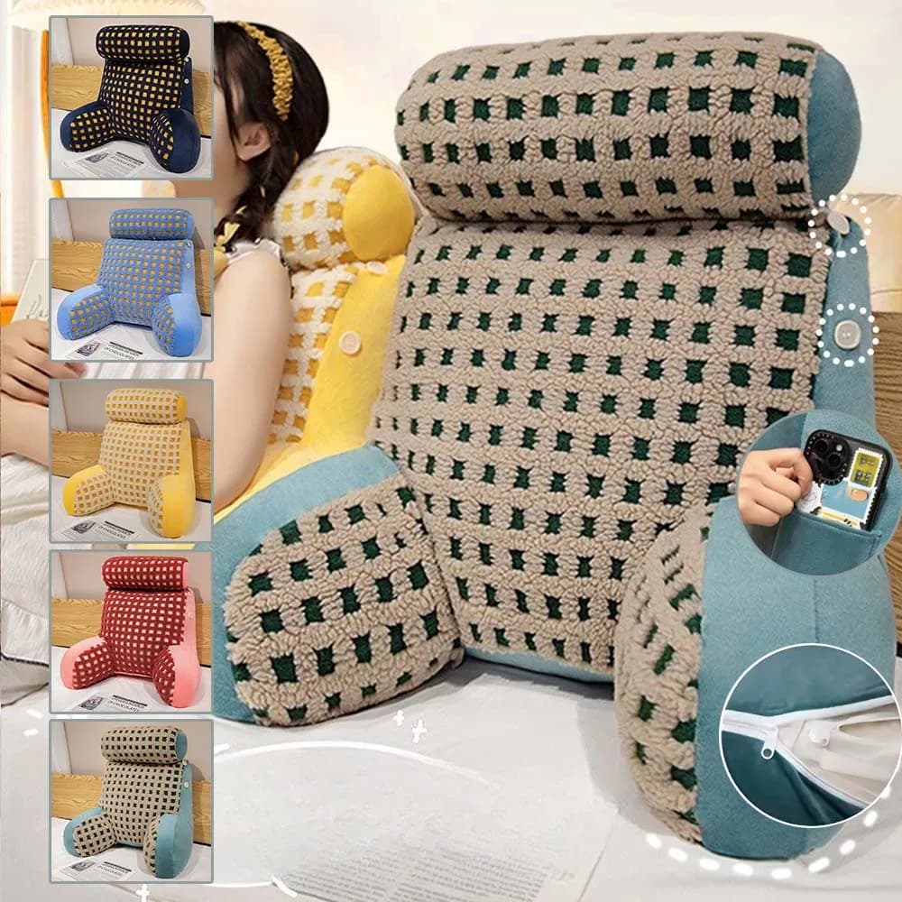 50x50cm 60x60cm Thickened Bedside Back Cushion Soft Pillow for Reading Lumbar Support for Sofa Beds Reading Plush Backrest Pad