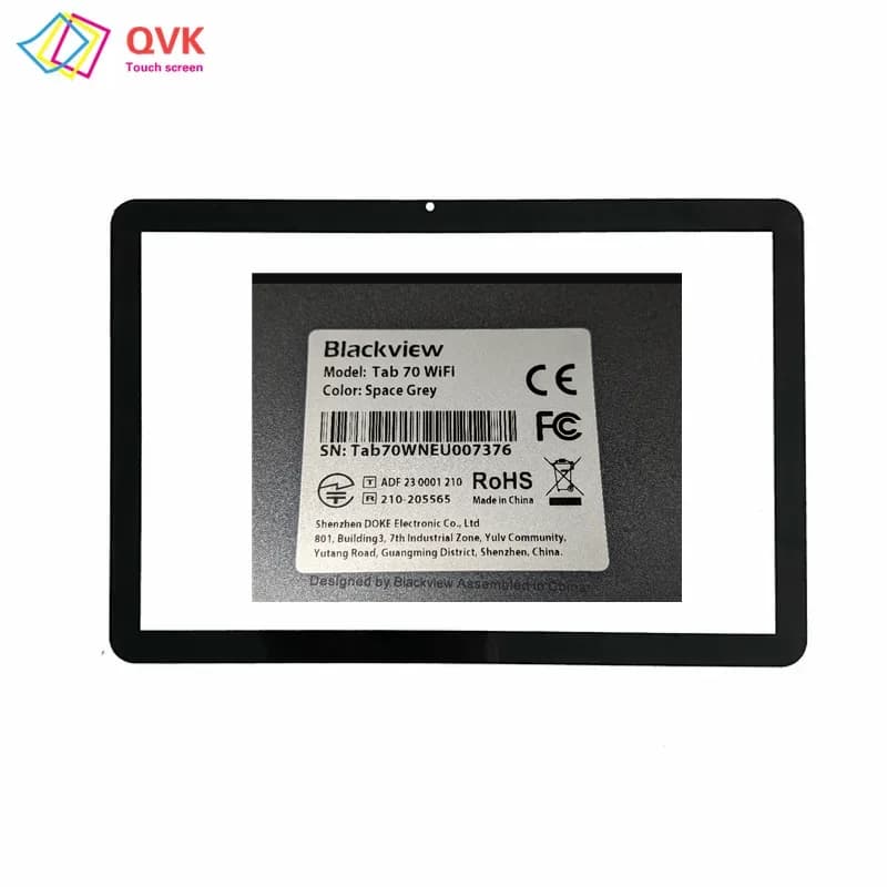 Nero da 10.1 pollici per Blackview Tab 70 Wifi Tablet Touch Screen capacitivo Digitizer Sensore Pannello di vetro esterno