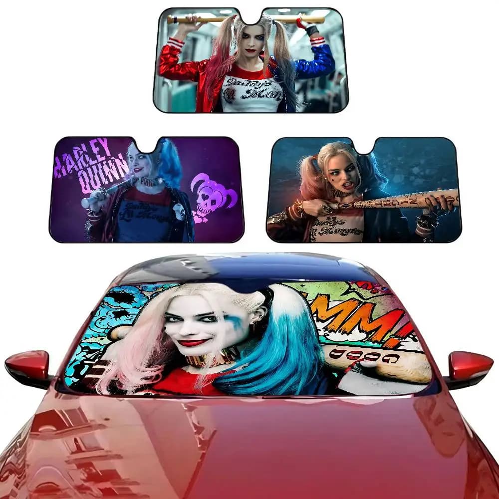 Parasole per Parabrezza Auto Sexy Girl Q-QuinnS-H-HarleyS per Sedan, 51.2" x 27.5" - Protezione Visiera Anteriore Migliorata