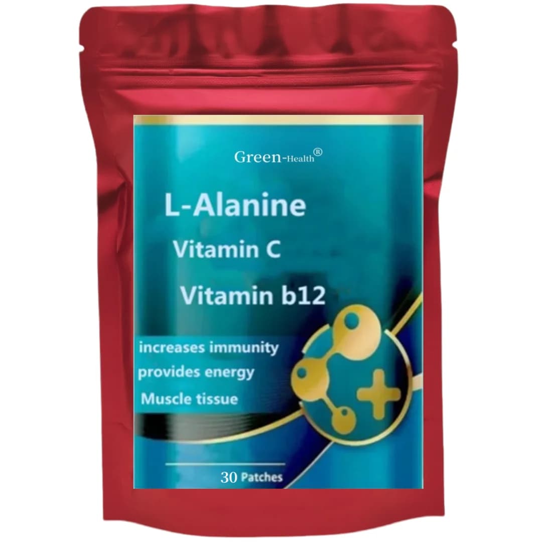 30 patches L-Alanine Vitamin B12 and C Immunity Boost Muscle Energy Supplement - Vitamin Complex for Health and Fitness