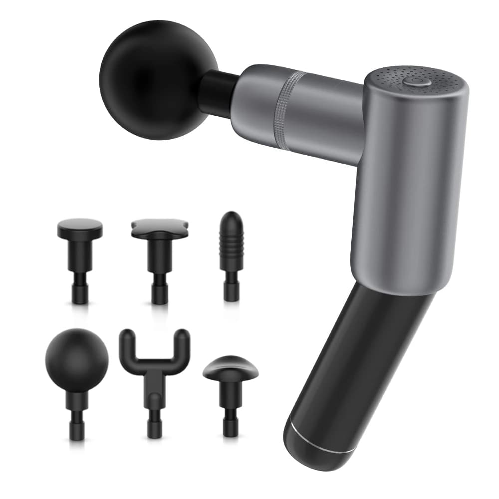 Pistola per Massaggio Portatile, Massaggiatore Fasciale in Lega di Alluminio, 180x98x43mm, Massaggiatore per Tessuti Profondi, Massaggiatore a Percussione Sportivo a 60 Gradi