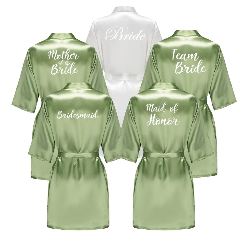 Silk Razor Plus Sizes for Bride, Damigella d'Onore, Mother of the Bride - Clothing Women, Pigiameria Verde Salvia