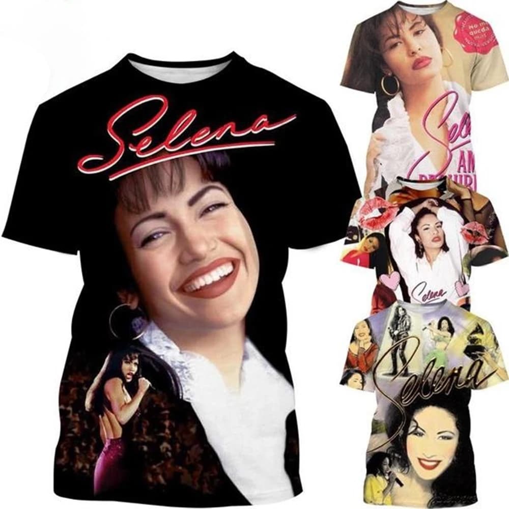 2024 3D Stampa Divertente Selena Quintanilla Grafica T-Shirt Moda Unisex Stile Harajuku Casual Girocollo Manica Corta Kid Top
