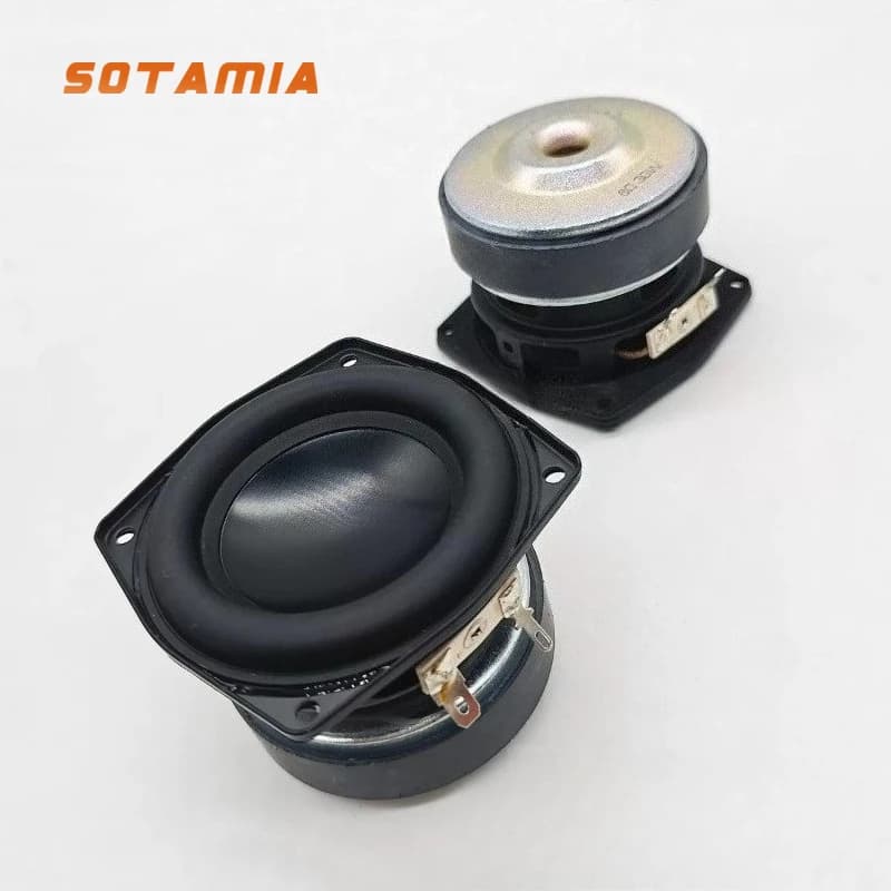 SOTAMIA 2 Pezzi Subwoofer da 3 Pollici, Altoparlante Audio 6 Ohm 30W 25 Core, Super Bass Hifi, Altoparlante Musicale Potente, DIY per Altoparlante Bluetooth