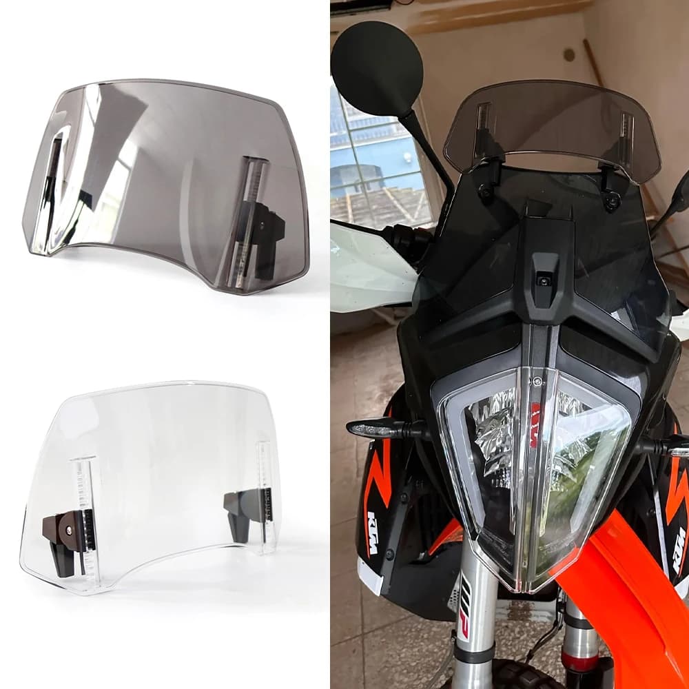Moto Windshield Adjustable Extension Windshield Spoiler Windshield Protector For 1190 RC8 R 1290 Super R/GT