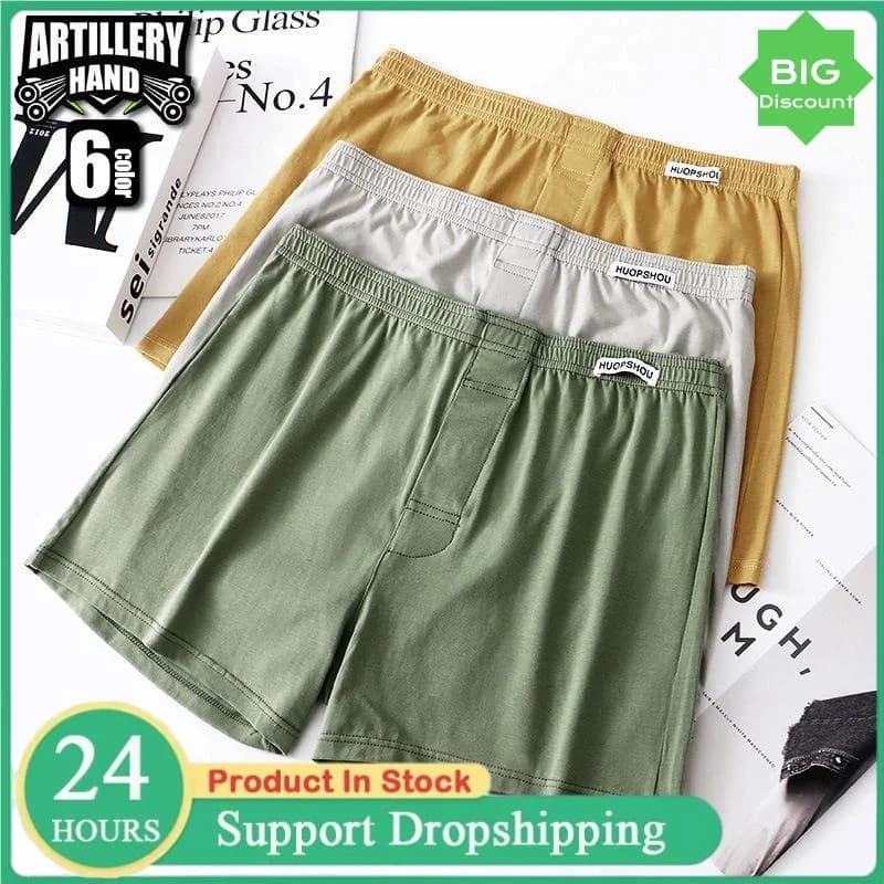 Boxer da Uomo in Cotone Morbido e Traspirante, Taglie Forti, per il Tempo Libero, Estivi, Elasticizzati, da Notte, Modello Arrow