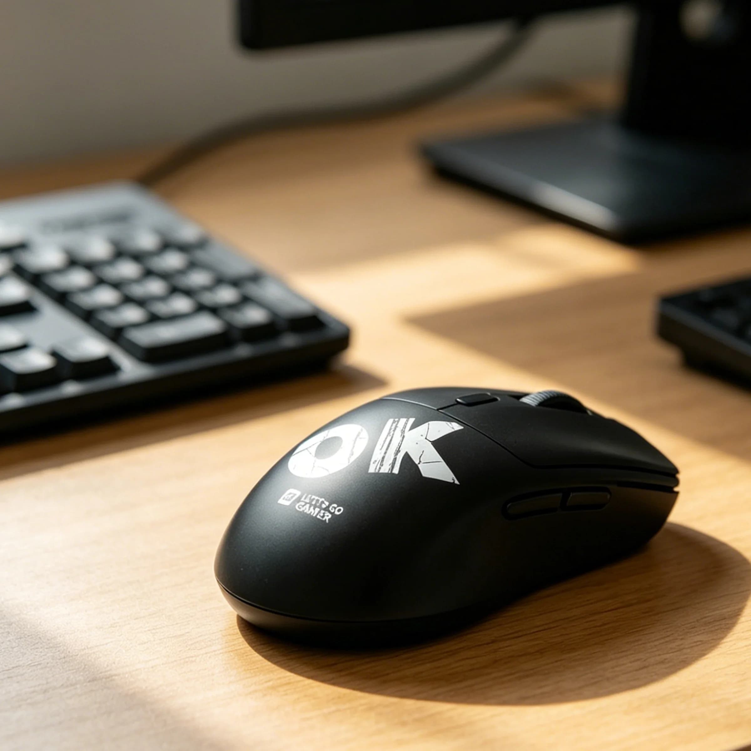 MOFii Mouse da Gaming Wireless Tri-Mode M16, Nero con Stampa OK, Ricaricabile e Leggero per Gaming e Ufficio