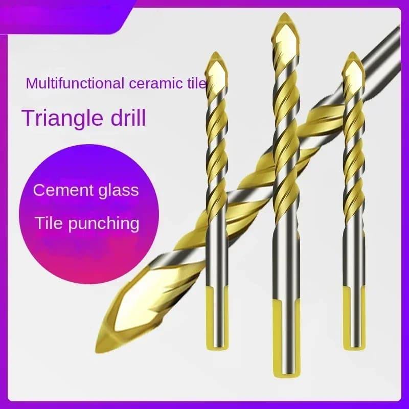 Trapano per piastrelle in ceramica set multifunzione per calcestruzzo duro trapano per vetro trapano trapano triangolare in lega magnetica