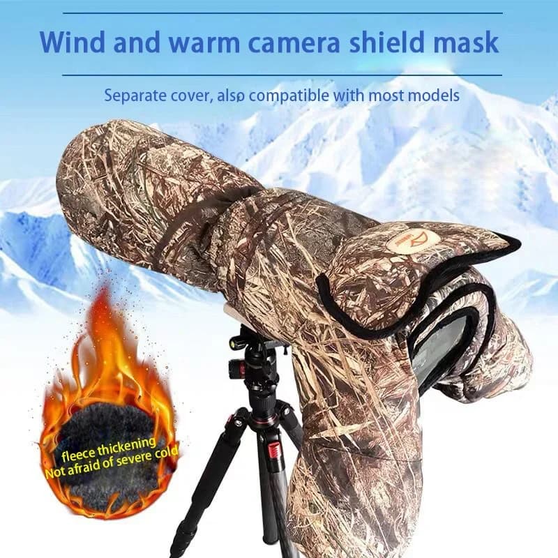 Guanti Caldi con Copertura per Fotocamera a Fuoco Fisso, Protezione Universale per Binocoli Zoom 800 600 500 400, Ideali per il Birdwatching e Protezione dal Freddo