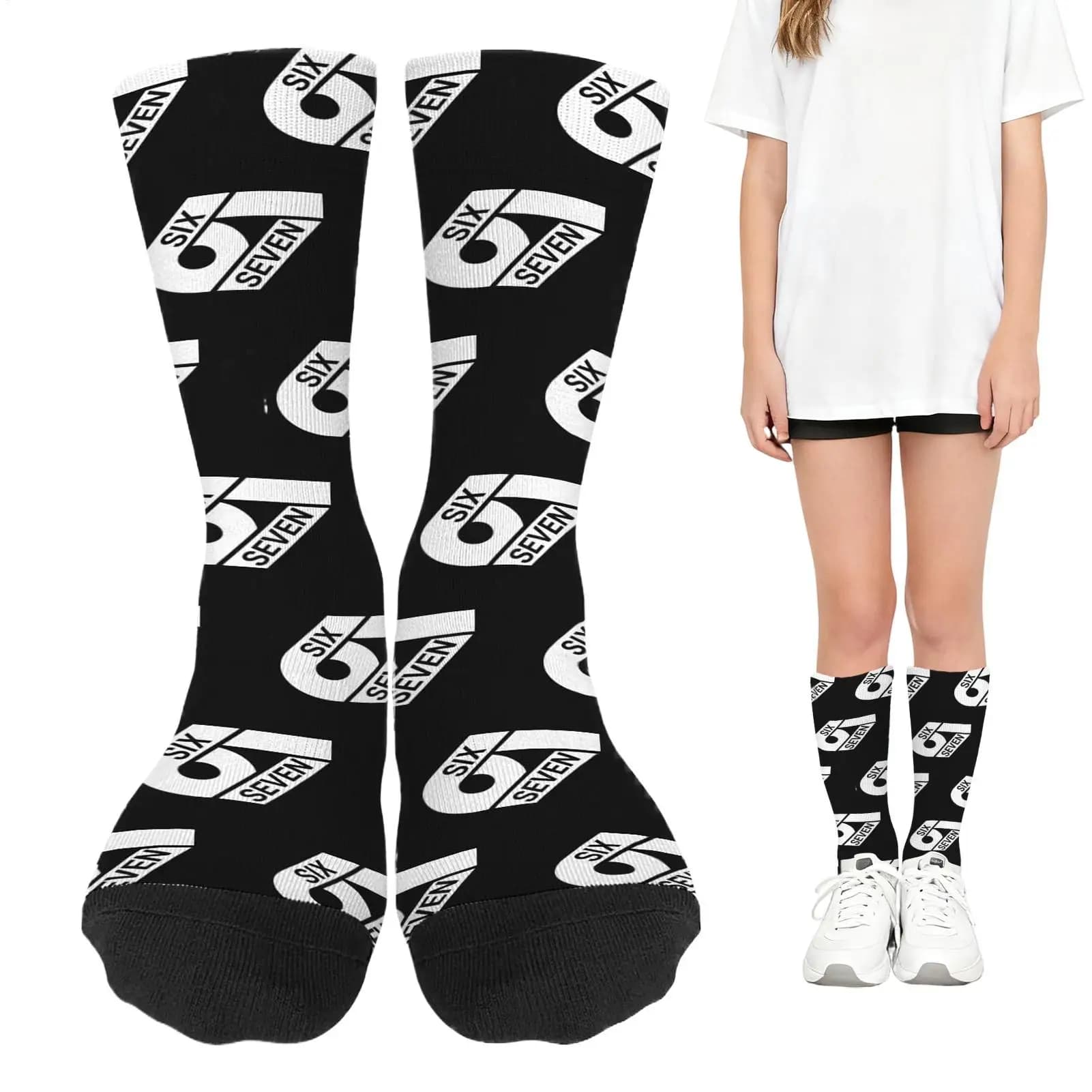 Calzini da calcio morbidi e leggeri, divertenti, lunghi e divertenti, stampati, per ragazzi, calzini da softball per uomini, donne, adulti, adolescenti, atleta, basket, hockey