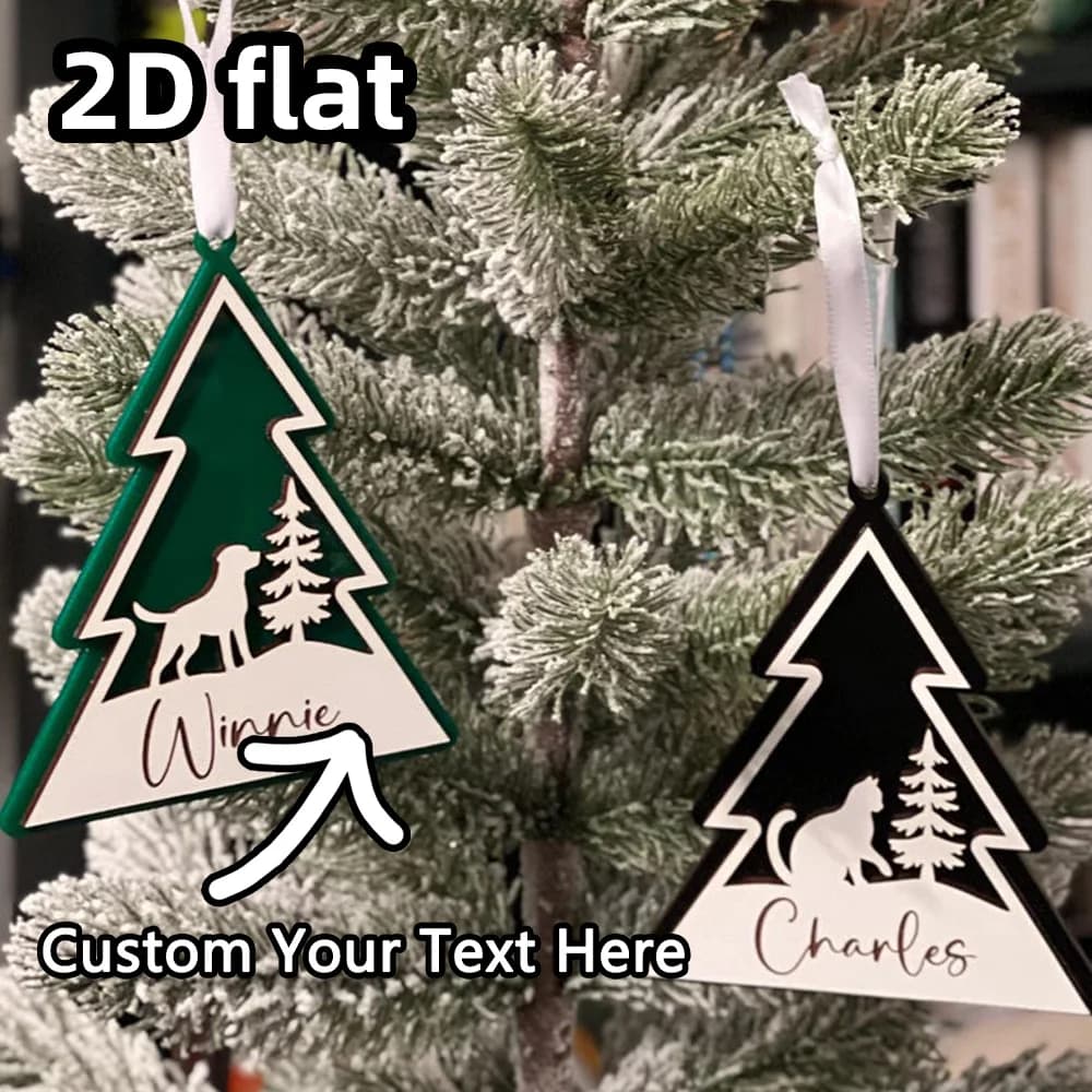 Custom 1 Piece PMMA Ornament: Custom Christmas Tree Design | Single DIY Gift Laser Engraved For Daily Use of Christmas Decorations
