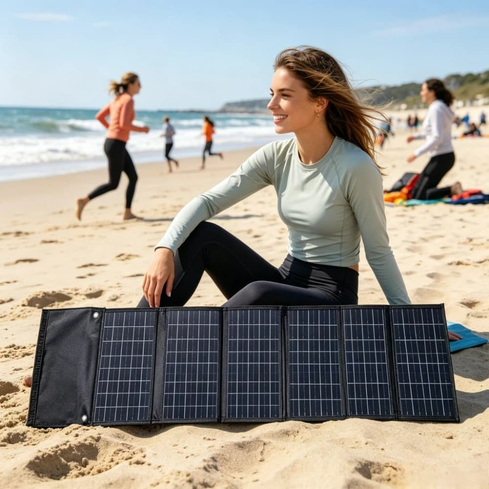 ETFE Waterproof Solar Panel 50W 90W Foldable Portable Solar Charger Dual USB DC Fast Output For Outdoor Drone Camera Phone