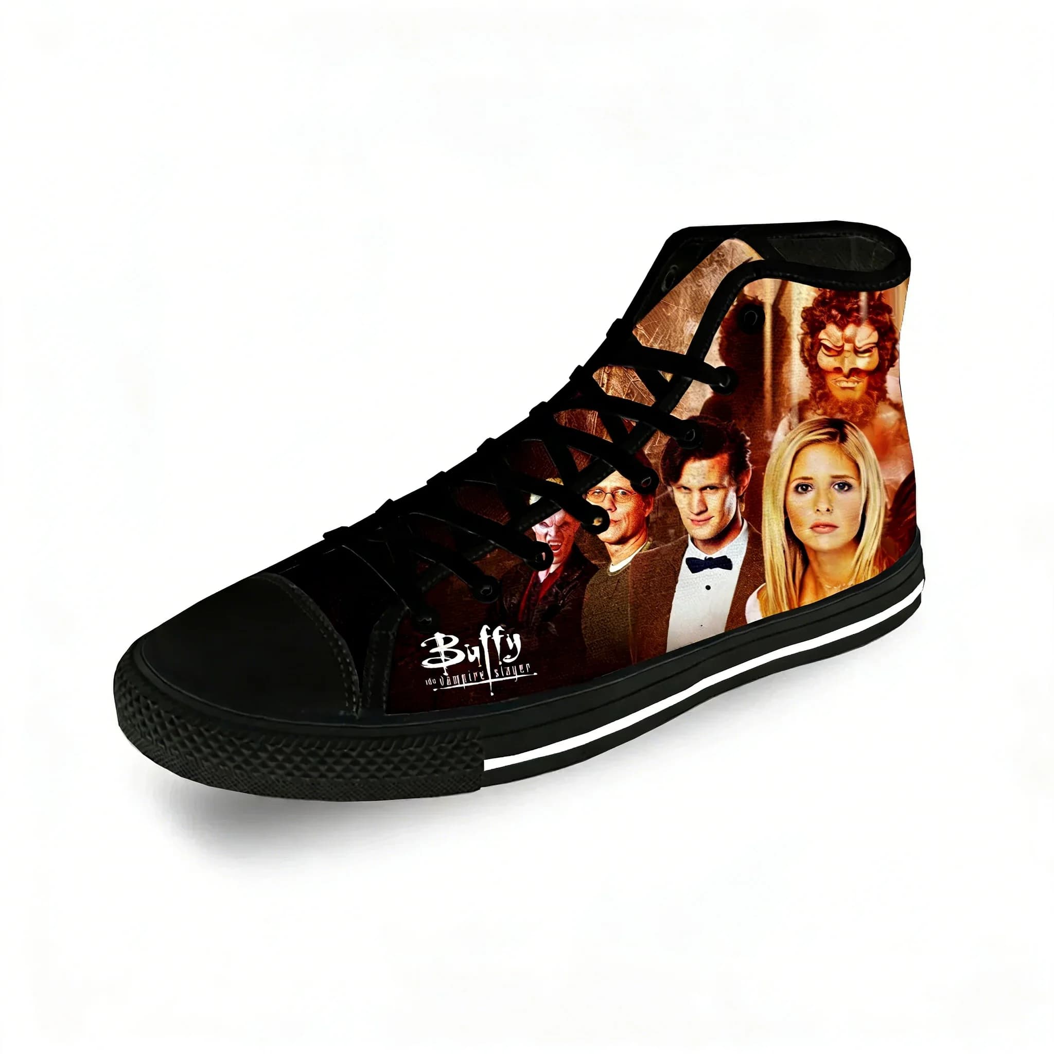 Buffy The Vampire Slayer TV Show Casual Cloth Fashion Scarpe alte in tela con stampa 3D per uomo e donna, sneakers leggere e traspiranti
