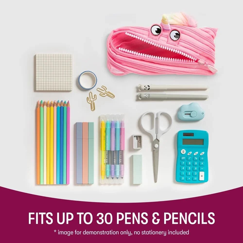 Simpatico astuccio per unicorno Astuccio con cerniera in morbido poliestere per riporre penne e matite Divertenti articoli di cancelleria per la scuola Accessori per ragazze per bambini