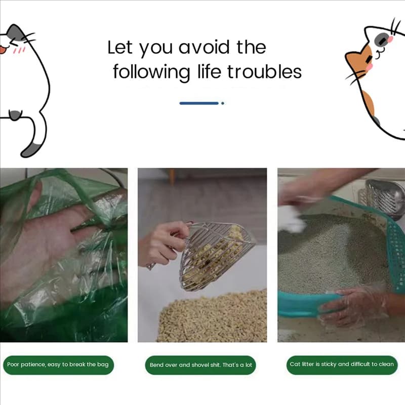 Fodere per lettiera A89X compatibili con Petx Scoopfree Scatola autopulente 20 sacchetti per rifiuti per lettiera per gatti con coulisse per vassoio Durab
