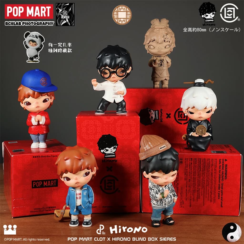 POPMART Hirono X CLOT Serie Cieco Scatola Casuale Giocattoli Scatola Mistery Mistery Caixa Action Figure Sorpresa Modello Carino Regalo Di Compleanno