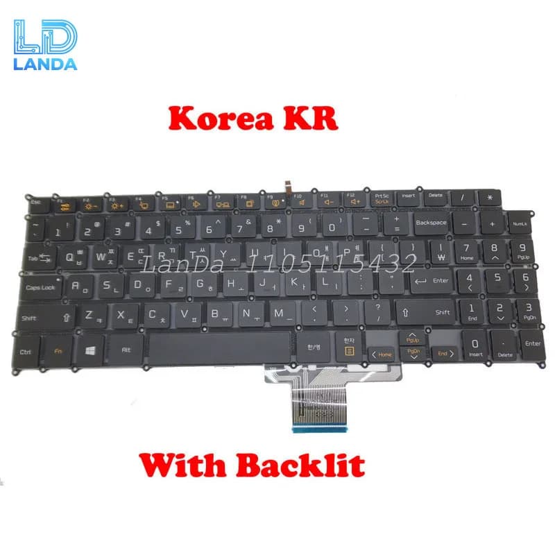 Tastiera americana inglese coreana KR retroilluminata per laptop per LG 15Z970 15ZD970 15Z970-A -E 15Z970-G 15Z970-H 15Z970-L 15Z970-T 15Z970-U-G