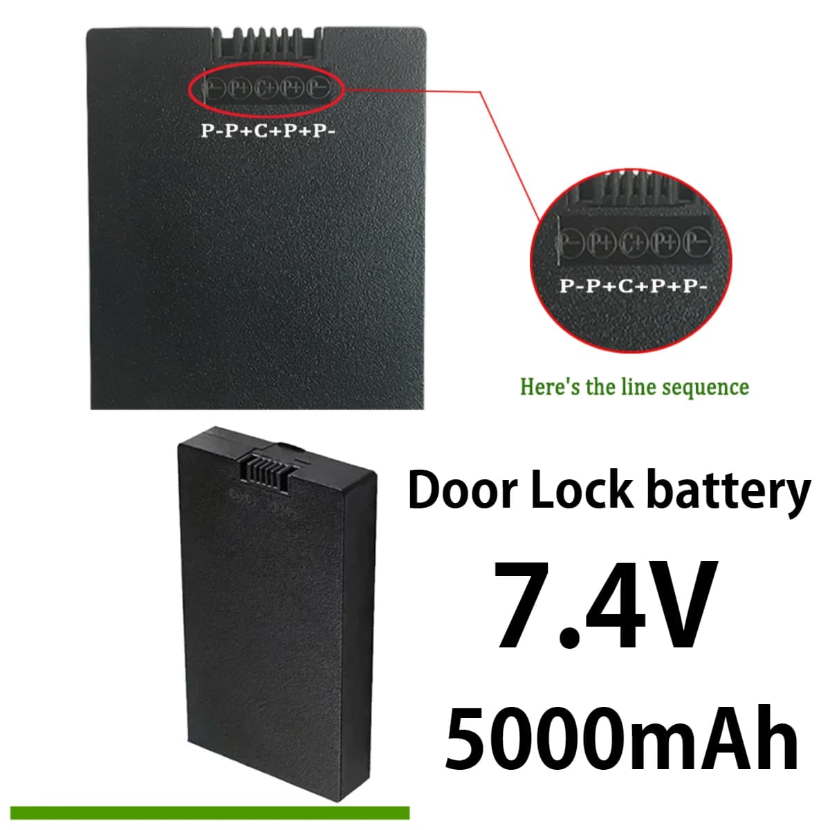 2025 Nuova batteria per serratura intelligente ai polimeri di litio 7.4V ai polimeri di litio 5.0Ah per batteria Xiaomi Bosch Haier