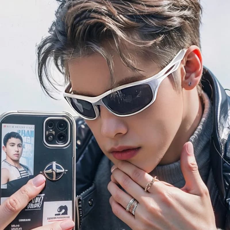 Men's and women's polarizing glasses Cyberpunk Y2K cycling sunglasses fashion glasses