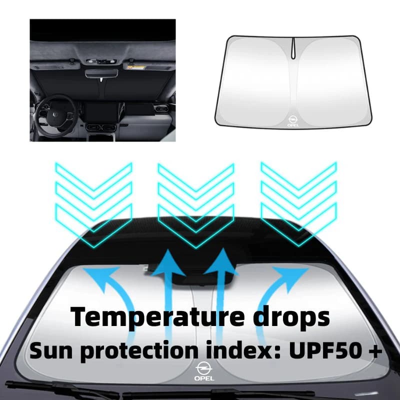 Car Sunshade Front Window Sun Shade Windshield Cover For Opel Vectra Zafira Meriva Mokka Grandland Vivaro Antara