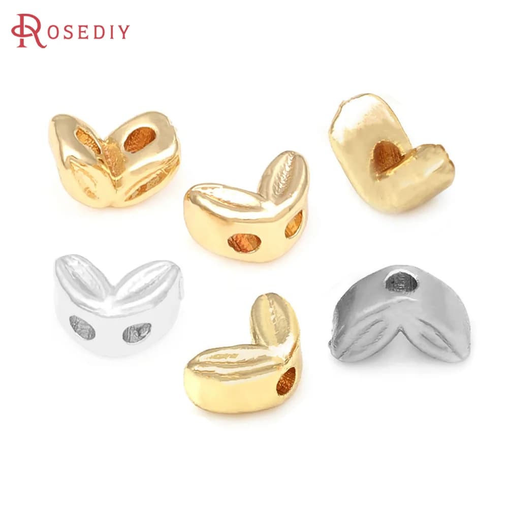 20PCS 18K Gold Color Brass Wheat Ear Bracelets Spacer Beads High Quality Diy Jewelry Accessories Making Rosediy Official Website