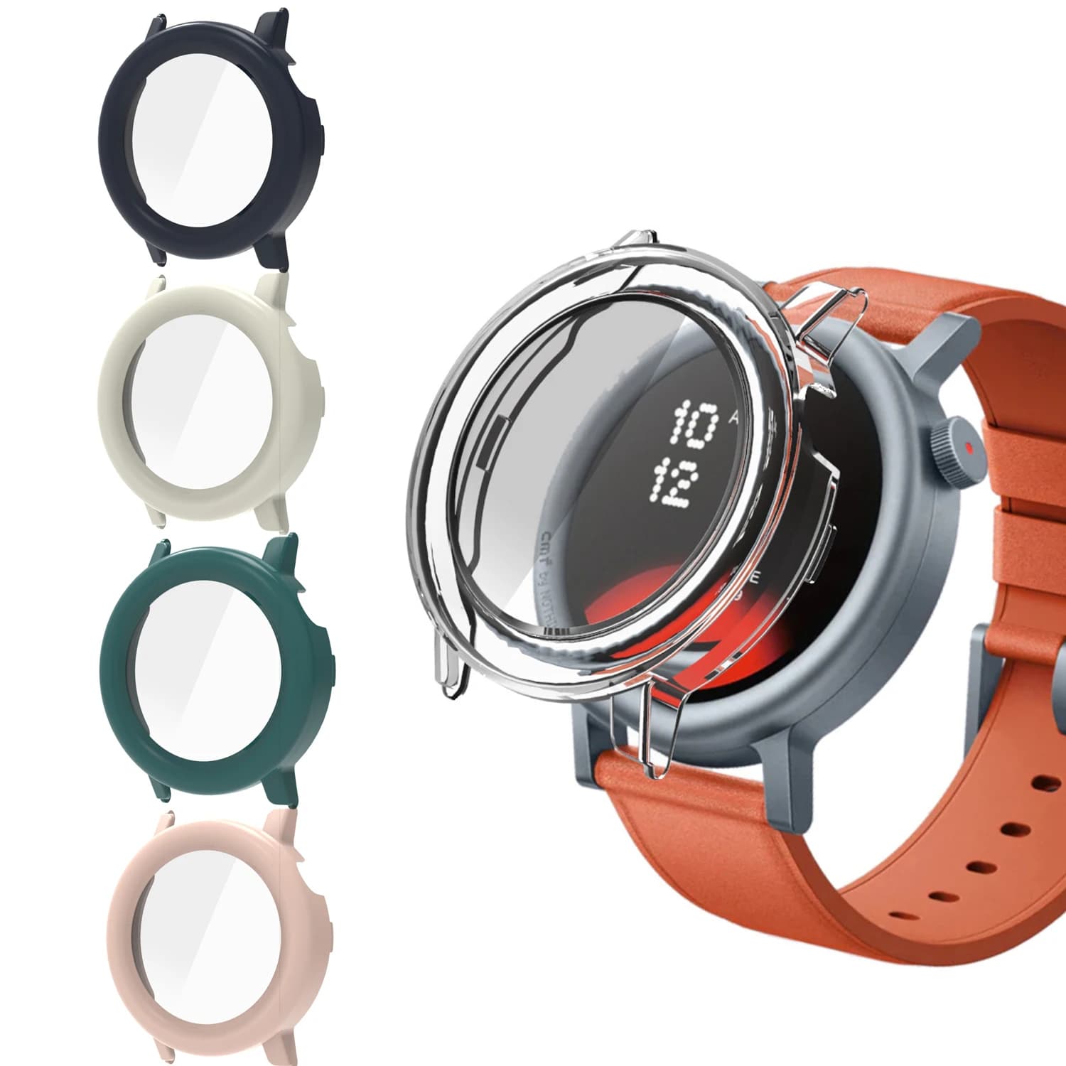 Pellicola proteggi schermo in vetro con bordo rigido Custodia full frame per smartwatch Niente CMF Watch Pro 2 Accessori di copertura protettiva